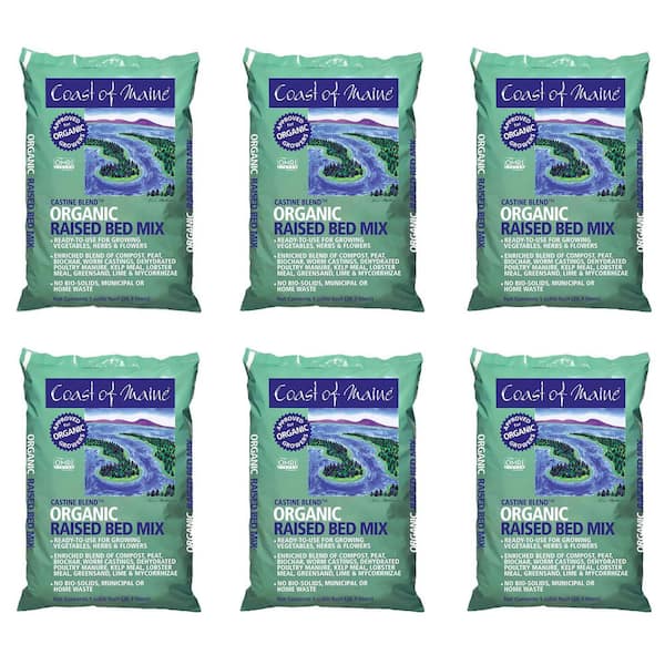 Unbranded Castine Blend Raised Bed Gardening Soil Mix, 1 cub. ft. (6-Pack)