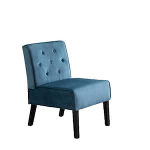 Adams Blue Velvet Accent Chair (Set of 2)
