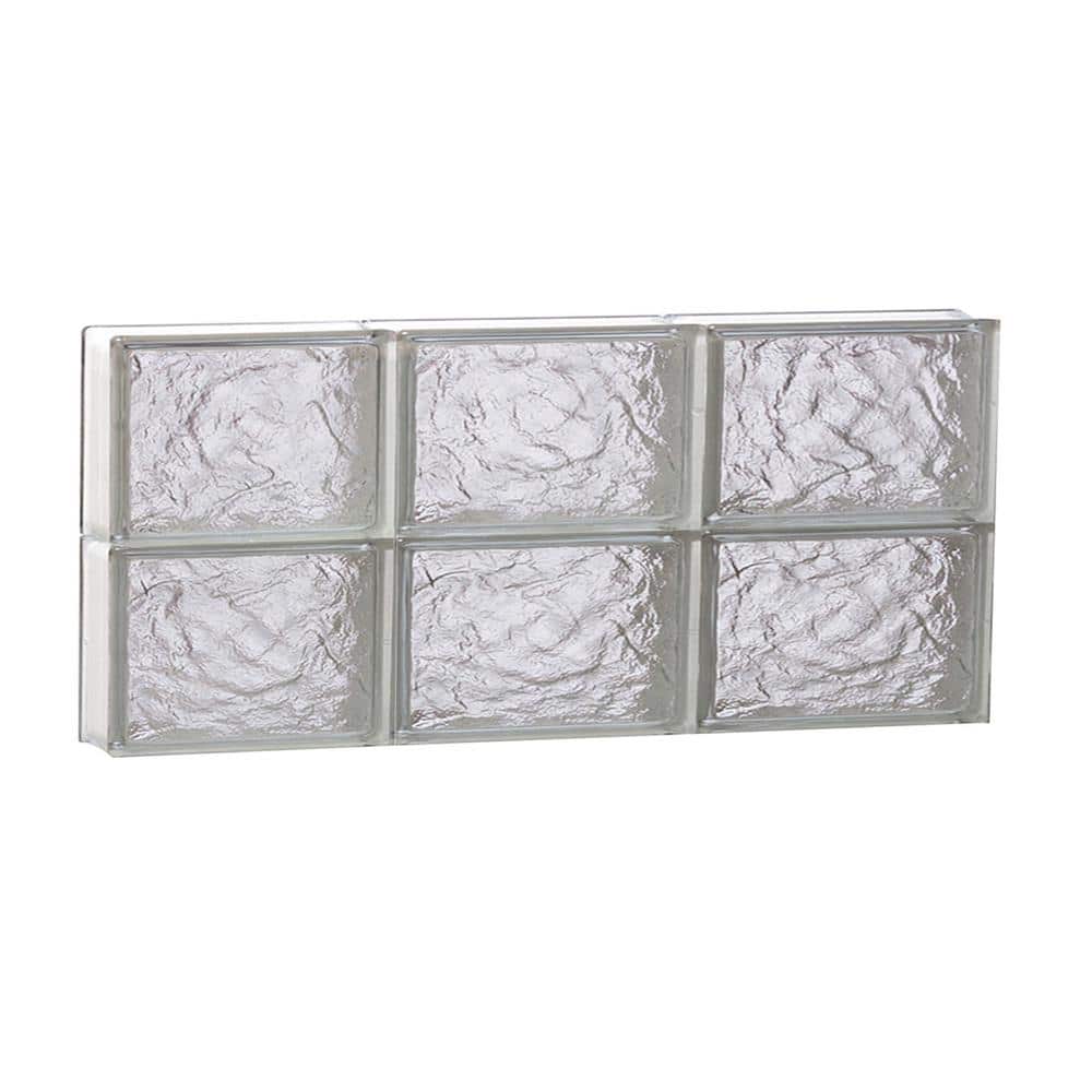 23.25 in. x 11.5 in. x 3.125 in. Frameless Ice Pattern Non-Vented Glass Block Window price history on PriceWatchPro