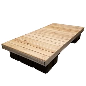 4 ft. x 8 ft. Low Profile Floating Platform Section with Cedar Decking