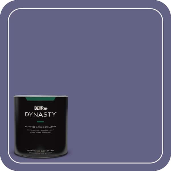 BEHR DYNASTY 1 qt. #640D-7 Pharaoh Purple Semi-Gloss Enamel Interior Stain-Blocking Paint and Primer