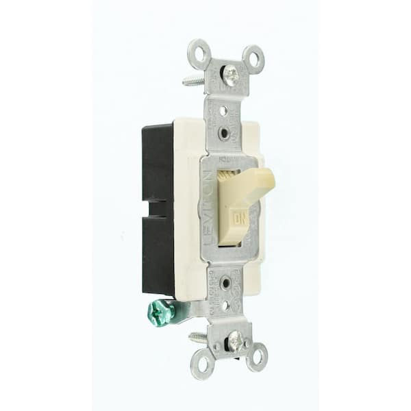 20 Amp Commercial Grade Single-Pole Toggle Switch, Ivory CS120-2I