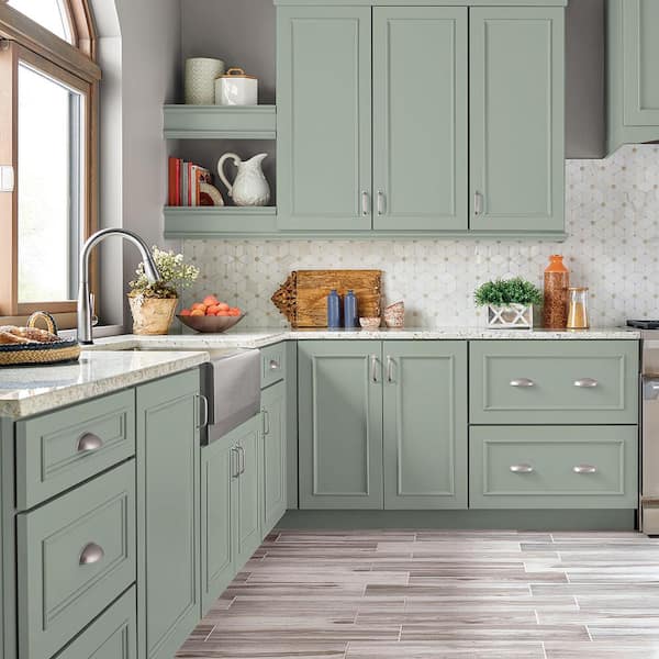 1 gal. #N400-3 Flagstaff Green Satin Enamel Interior/Exterior Cabinet, Door & Trim Paint