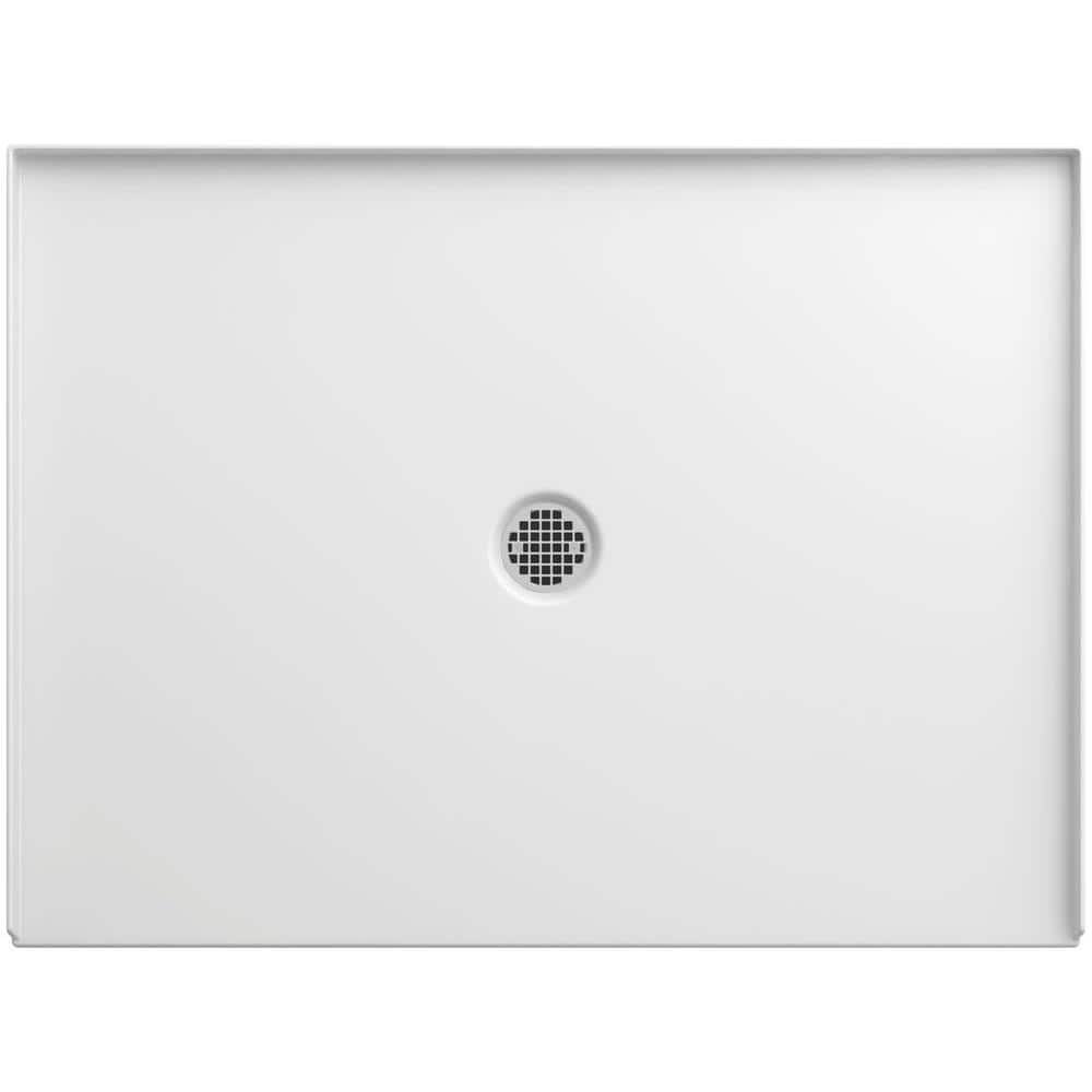 Ballast White Resin Concrete 48" x 36" Shower Base with Center Drain