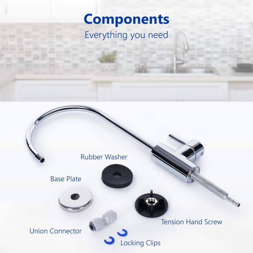 Modern Chrome High-Arc Drinking Water Faucet