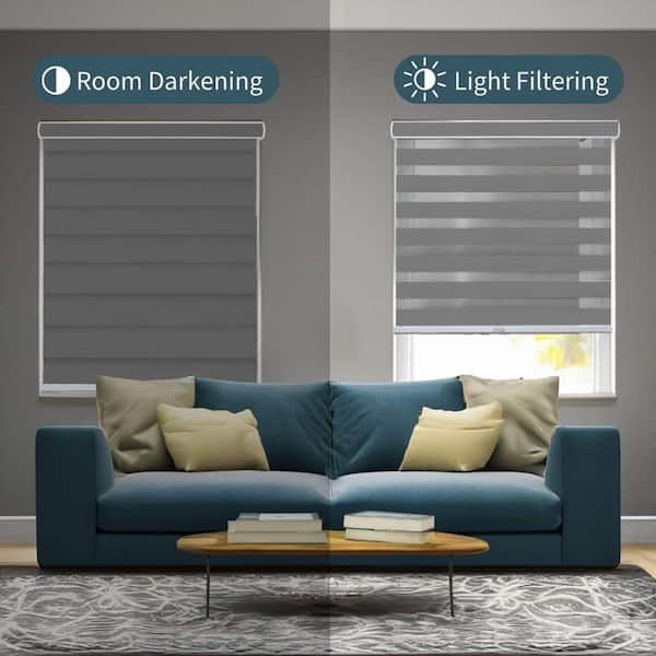 Chicology Cordless Light Filtering Dual Layer Polyester Zebra