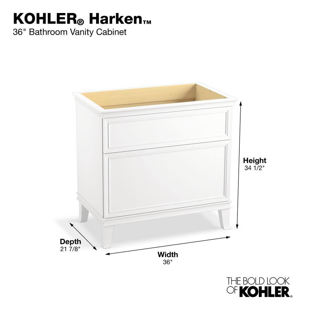 Linen White 36" Freestanding Bathroom Vanity with Drawers