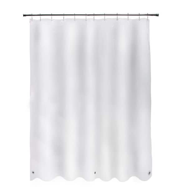 70" x 72" White Kenney Medium Weight PEVA Shower Curtain Liner 