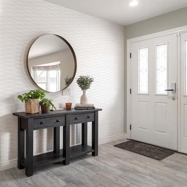 Cotton Diamond Glossy White 13 in. x 39 in. Ceramic Wall Tile (17.98 sq. ft./Case)