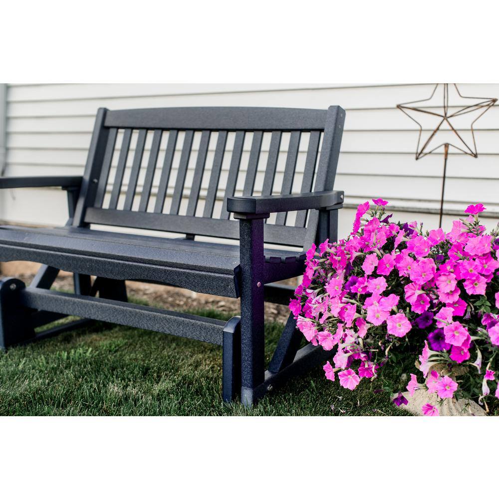 Cardinal Red HDPE Outdoor Glider Bench