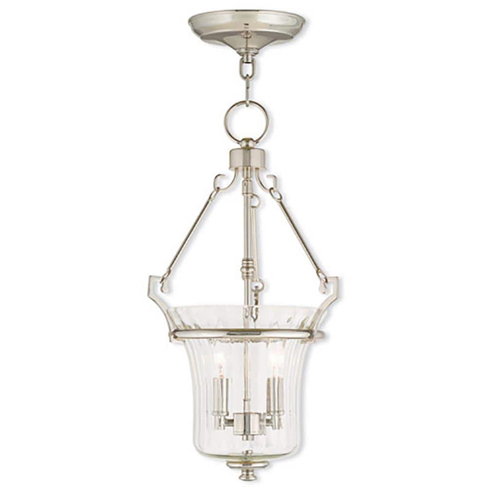 Cortland 2 Light Polished Nickel Pendant