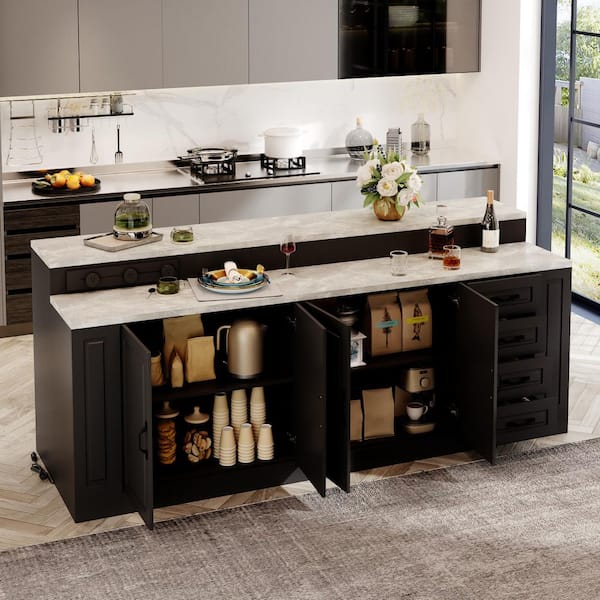 Reviews for FUFU&GAGA Black Wood Marble Woodgrain Finish 94.5 in