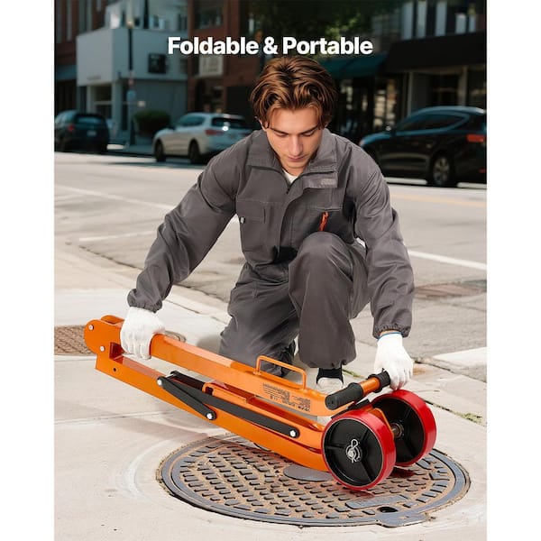 VEVOR Magnetic Lid Lifter Dolly, 1320 lbs. Pulling Capacity, Steel