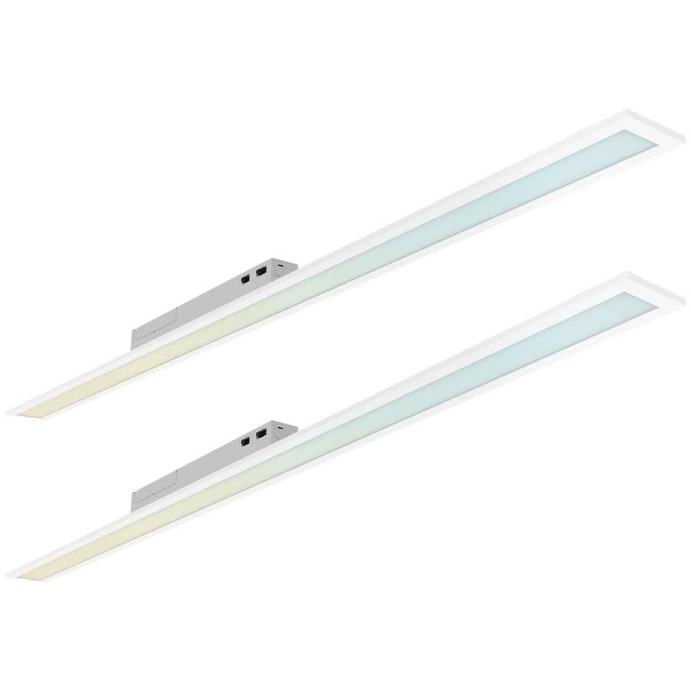 60-Watt 6FT x 4IN Integrated LED Recessed Backlit LED Panel Light, 4CCT, Up to 6600LM Dimmable 120-277V UL Listed 2 Pack price history on PriceWatchPro