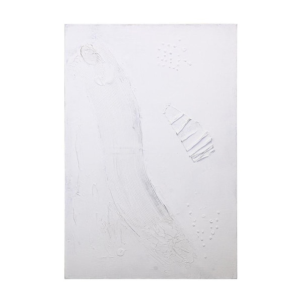 Neutrality I Unframed Mixed Media Abstract Wall Art 47 in. x 32 in.