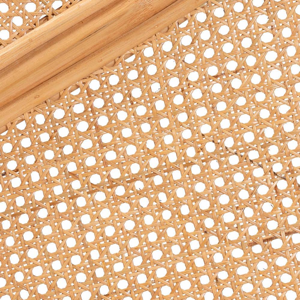 Honey Rattan Flower-Inspired King Size Standalone Headboard