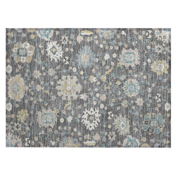 Chantille Machine Washable Indoor/Outdoor Abstract ACN2930 Gray 2 ft. x 3 ft. Accent Rug