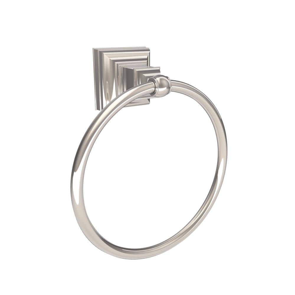 Amerock Markham Brushed Nickel Wall Mount Towel Ring Amerock Markham Brushed Nickel Wall Mount Towel Ring