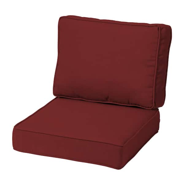 Reviews For Arden Selections Profoam 22 In X 2 Piece Plush Deep Seating Outdoor Lounge Chair Cushion Classic Red Pg 1 The Home Depot - Home Depot Deep Seat Patio Cushions