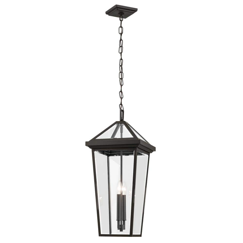 Olde Bronze 26" Outdoor Pendant with Clear Beveled Glass