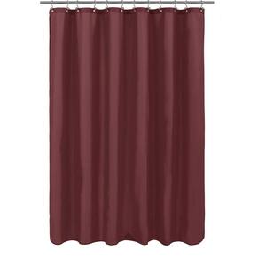 72 in. W x 72 in. L Waterproof Fabric Shower Curtain in Burgundy