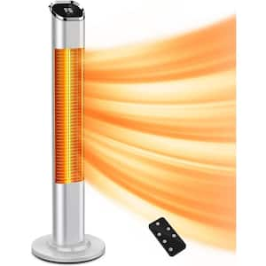 47 in. 1500-Watt Patio Infrared Space Heater Outdoor/Indoor Use, IP64, ETL, 9-Level Temperature, R/C, 24H Timer