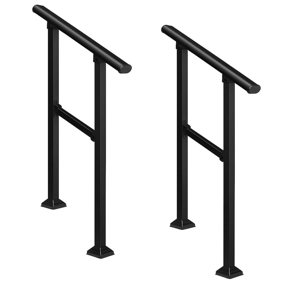 36-Metal 2-Step Handrail Outdoor Stair Railing Kit Safety Hand Rails for Seniors Adjustable Ergonomic Design (2-Pack) price history on PriceWatchPro