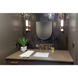 Facet 16.00-Watt Integrated Led Heritage Brass Integrated Led Bath Light