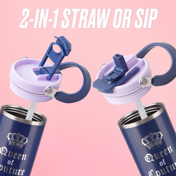 JUICY COUTURE Flip Fusion 40 oz. Navy Blue Stainless Steel Screw