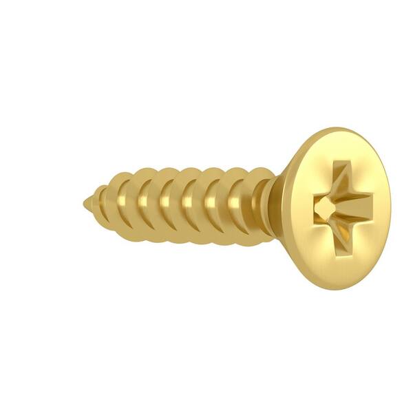 #6 x 1" Solid Brass Oval Head Wood Screws Phillips Drive Quantity 250 