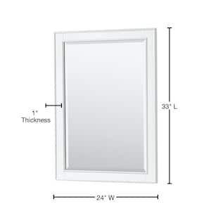 Deborah 24 in. W x 33 in. H Framed Rectangular Bathroom Vanity Mirror in White