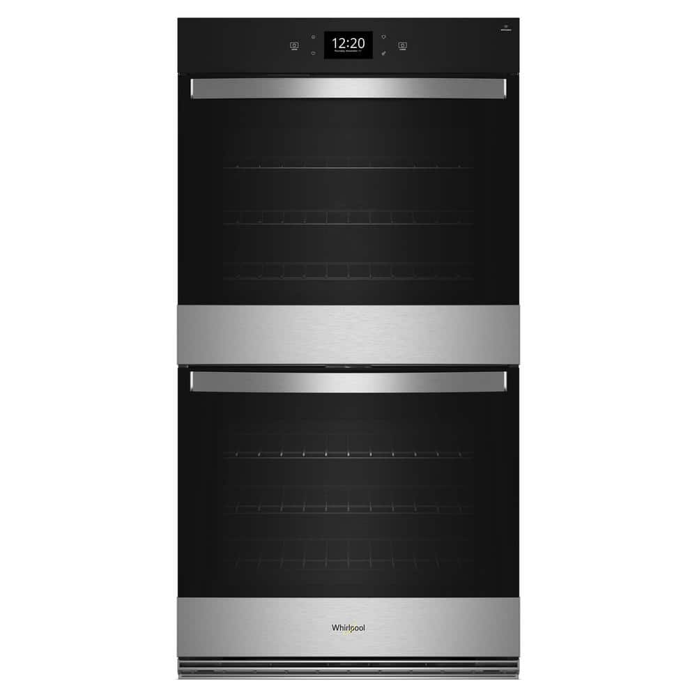 Whirlpool 27 in. Double Electric Wall Oven with True Convection Self-Cleaning in Fingerprint Resistant Stainless Steel