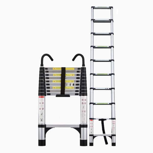 Anky 9.5 ft. Aluminium Multi-Purpose Heavy Duty Telescoping Extension Ladder with 330 lb. Load Capacity