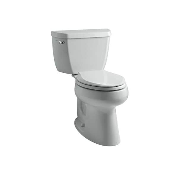KOHLER Highline 2-Piece 1.28 GPF Single Flush Elongated Toilet in Ice Grey
