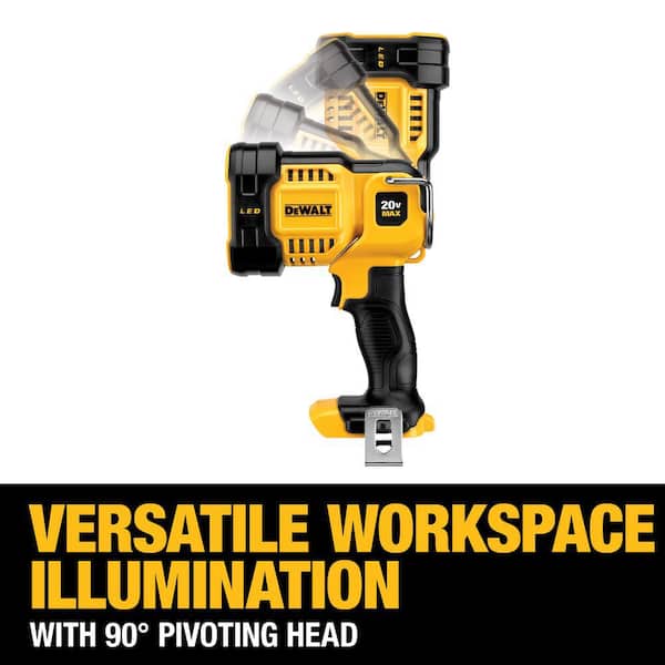 DEWALT 20V MAX Cordless LED Jobsite Spotlight DCL043 - The Home Depot