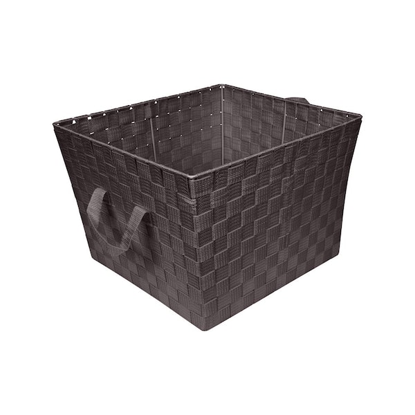 SIMPLIFY 10 in. H x 15 in. W x 13 in. D Brown Fabric Cube Storage Bin