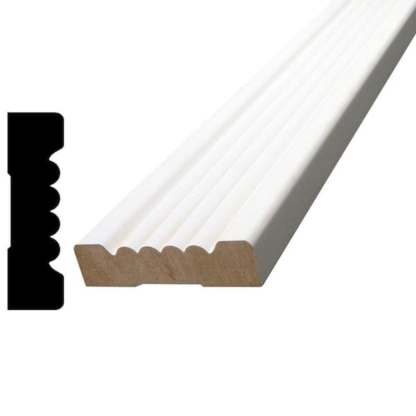 Alexandria Moulding 5/8 in. x 2-1/4 in. x 84 in. Primed MDF Casing Moulding Pack (6 pack)