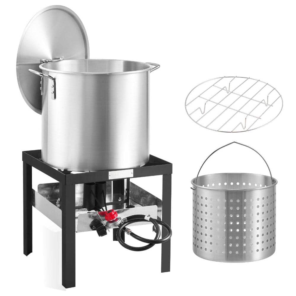 Seafood Boil Kit 100Qt, Aluminum Stockpot, Strainer Basket, Propane Burner 100,000 BTU, Steamer Rack, Outdoor price history on PriceWatchPro