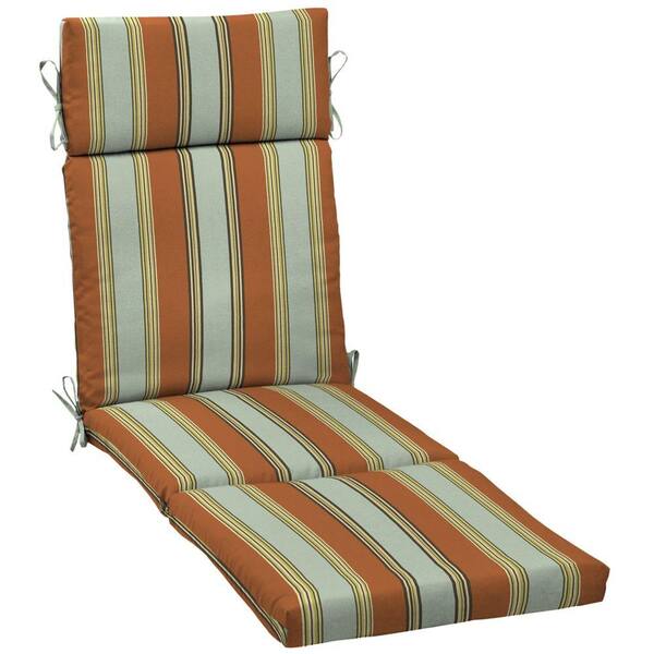 Hampton Bay Fontina Stripe Outdoor Chaise Lounge Cushion