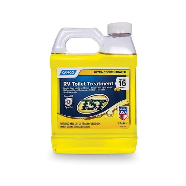 Camco TST Ultra-Concentrated RV Toilet Treatment - Lemon Scent, 32 oz. Bottle