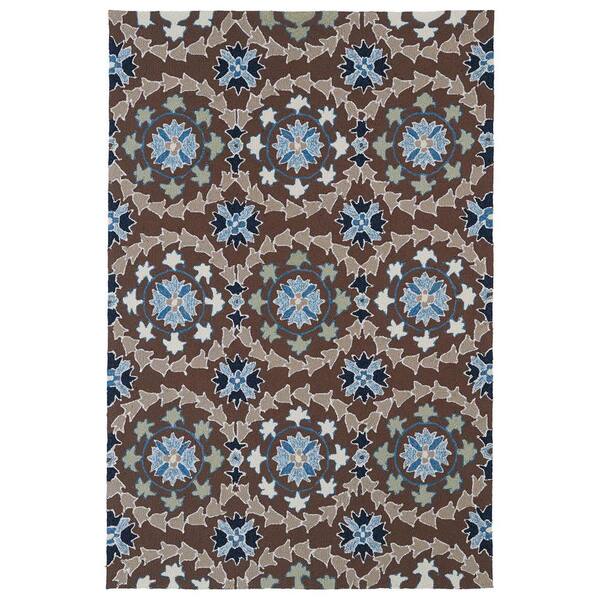 Kaleen Home and Porch Blue 3 ft. x 5 ft. Indoor/Outdoor Area Rug