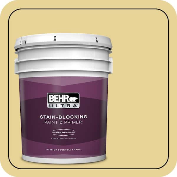 BEHR ULTRA 5 gal. #390D-4 Honey Beige Extra Durable Eggshell Enamel Interior Paint & Primer