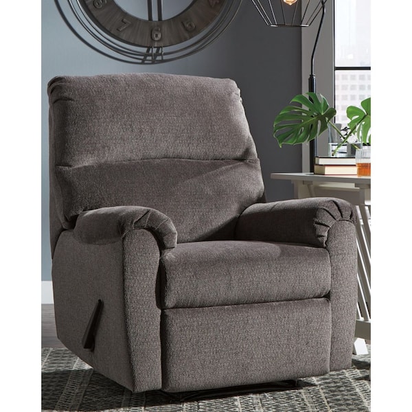 Nerviano Gray Polyester Standard Recliner