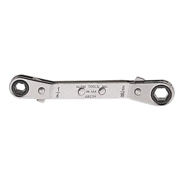 Klein Tools 1/4 in. x 5/16 in. Fully Reversible Ratcheting Offset Box Wrench