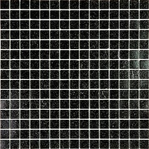 Dune Glossy Dark Brown 12 in. x 12 in. Glass Mosaic Wall and Floor Tile (20 sq. ft./case) (20-pack)
