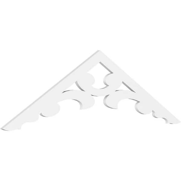 Ekena Millwork 1 in. x 72 in. x 21 in. (7/12) Pitch Vienna Gable Pediment Architectural Grade PVC Moulding