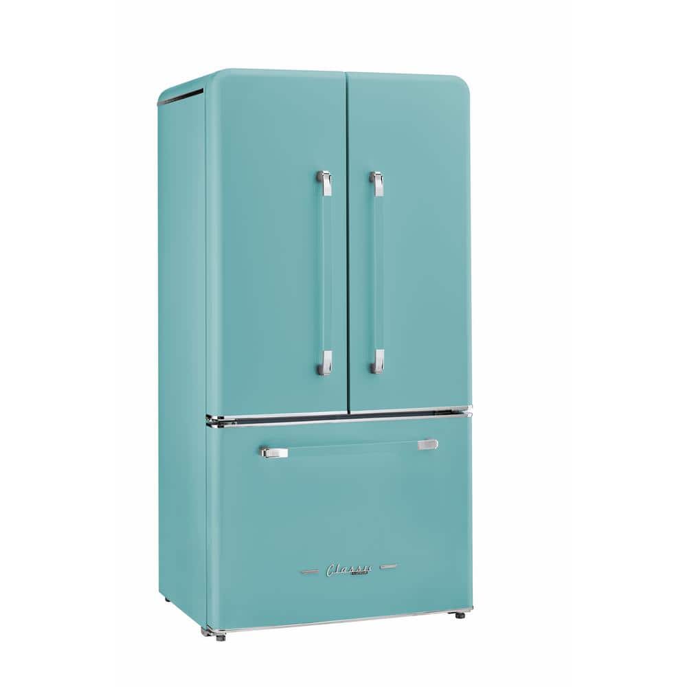 Ocean Mist Turquoise French Door Refrigerator with Ice Maker