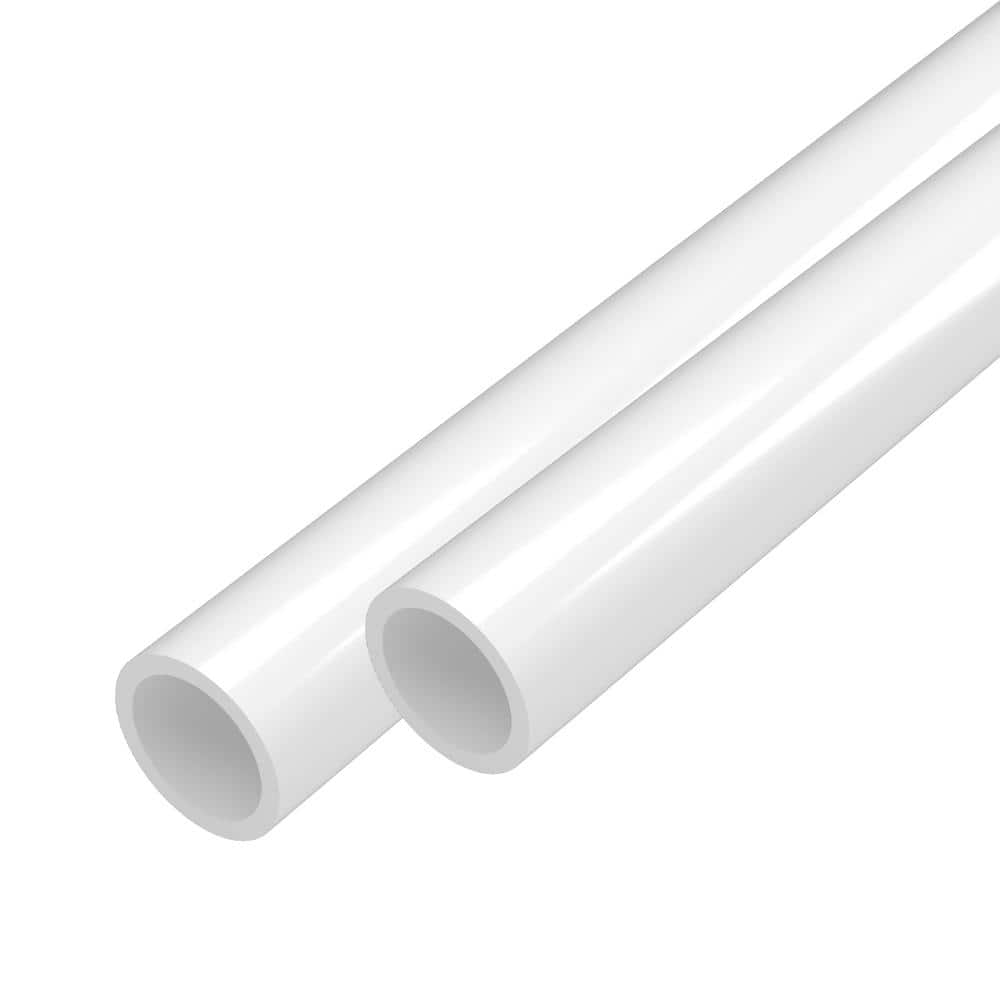 Formufit 1/2 in. x 5 ft. Furniture Grade Schedule 40 PVC Pipe in White (2-Pack) -  P012FGP-WH-5x2