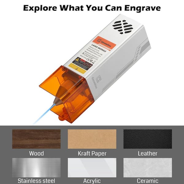 Genmitsu 10-Watt CNC Laser Engraver Module, 435nm Attachment Kit