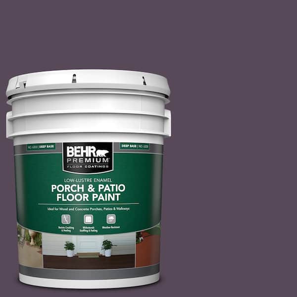 BEHR PREMIUM 5 gal. #M100-7 Deep Merlot Low-Lustre Enamel Interior/Exterior Porch and Patio Floor Paint